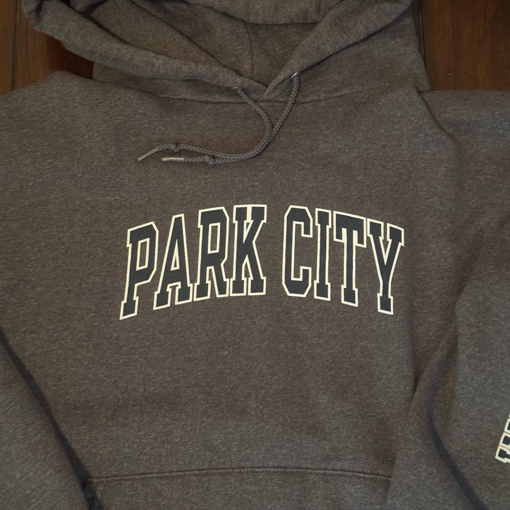 Park City Gray Hoodie Large - Picture 2 of 8